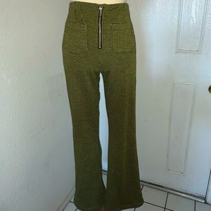 Honey punch plaid flare slacks